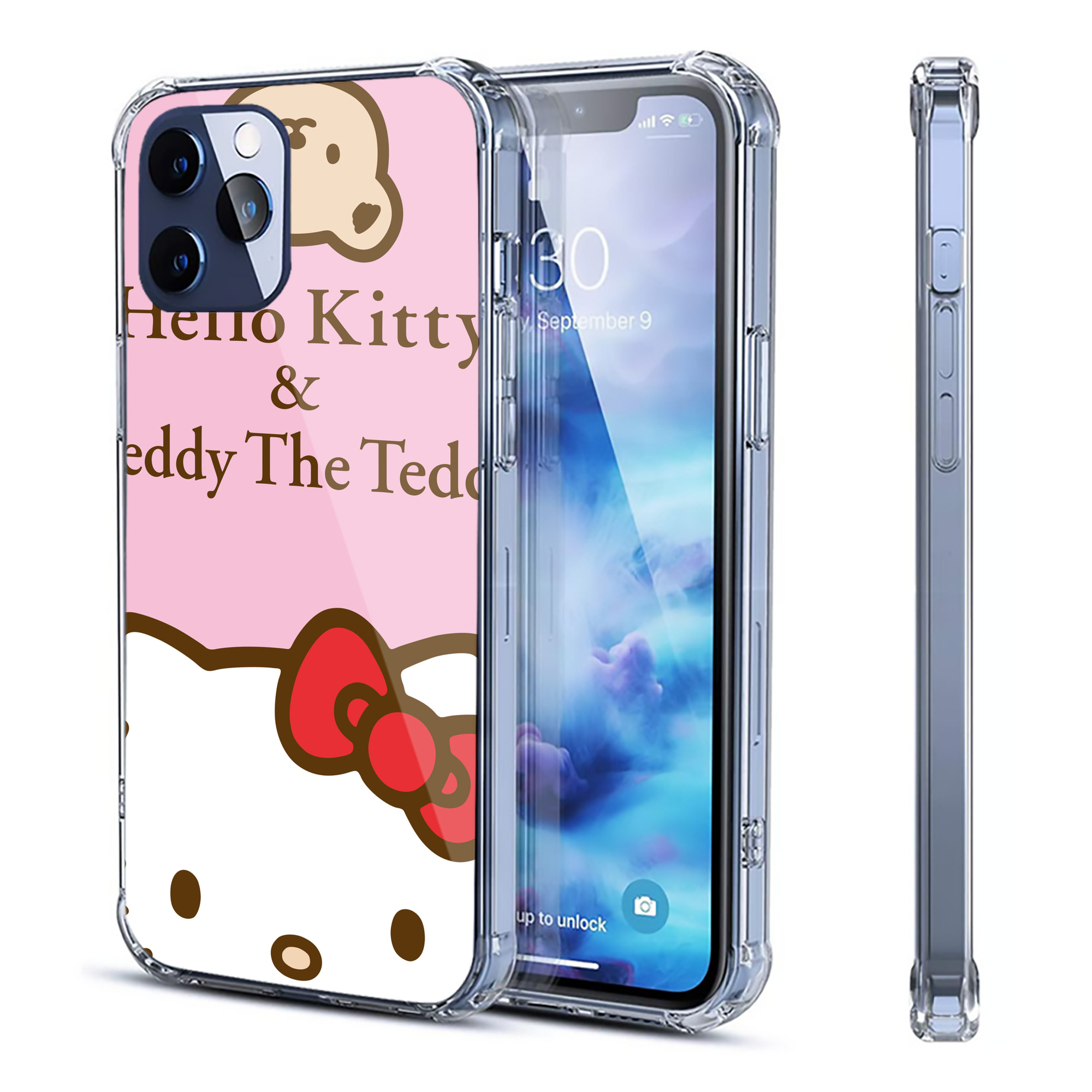 （画像用） Hello Kitty ハローキティ 【iPhone 12シリーズ対応】透明スマホケース（クリアソフトケース）